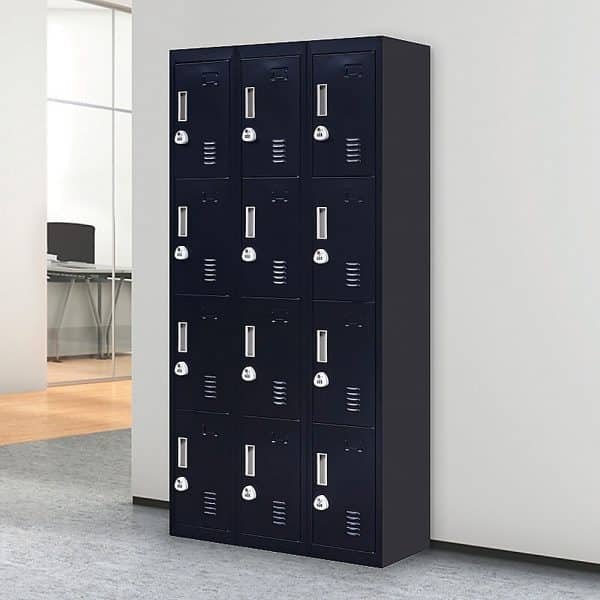 12-Door Locker for Office Gym Shed School Home Storage - 3-Digit Combination Lock - Image 2