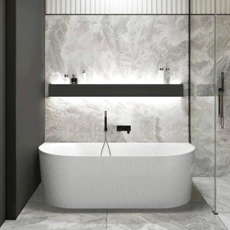 1500/1700*750/800*580mm INS OTTI Noosa Gloss/Matt White Oval Acrylic Freestanding Bathtub